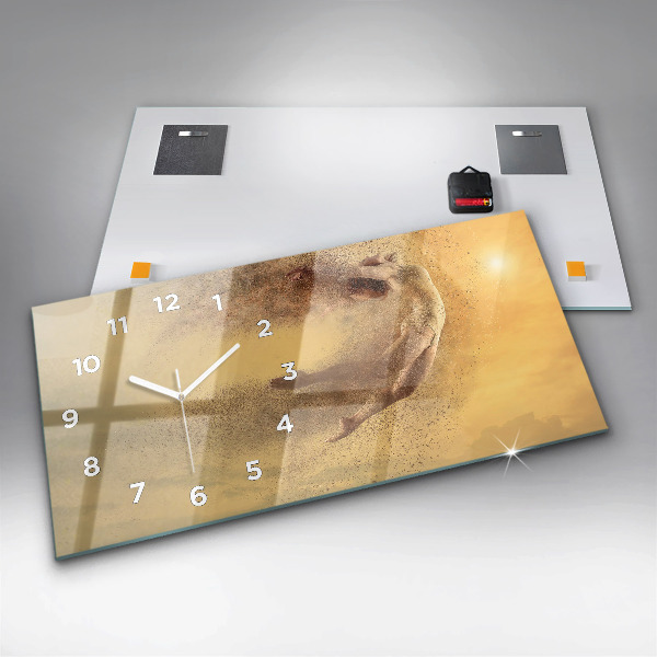 Horizontálne hodiny Žena v postave