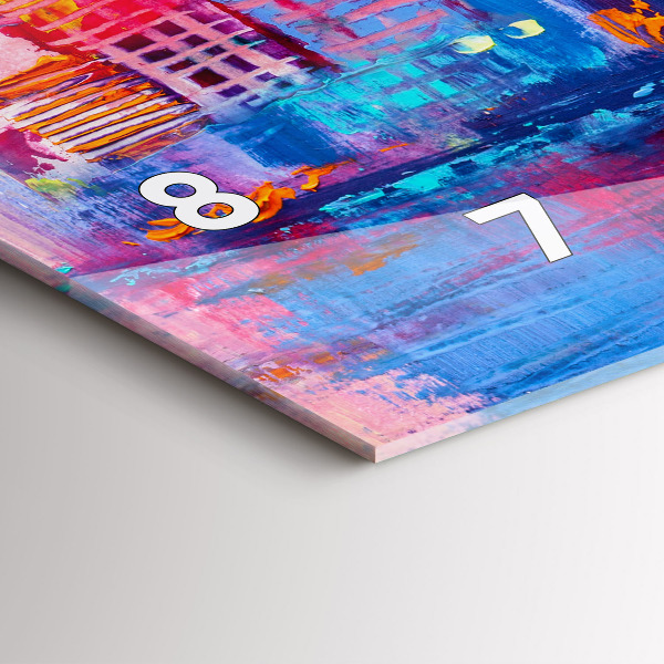 Horizontálne hodiny Abstrakcia mrakodrapov