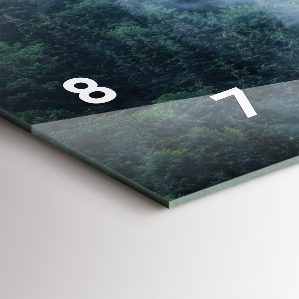 Horizontálne hodiny Zahmlená horská krajina