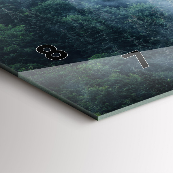 Horizontálne hodiny Zahmlená horská krajina