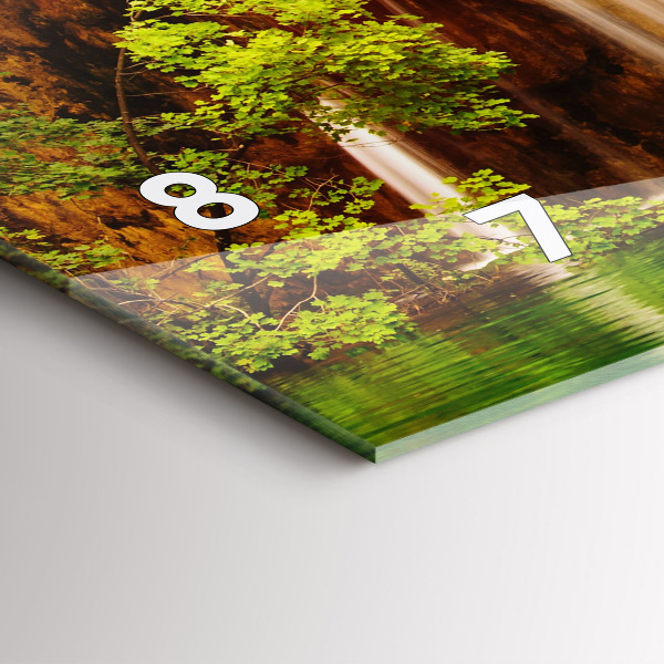 Horizontálne hodiny Pohľad na vodopád