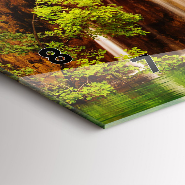 Horizontálne hodiny Pohľad na vodopád