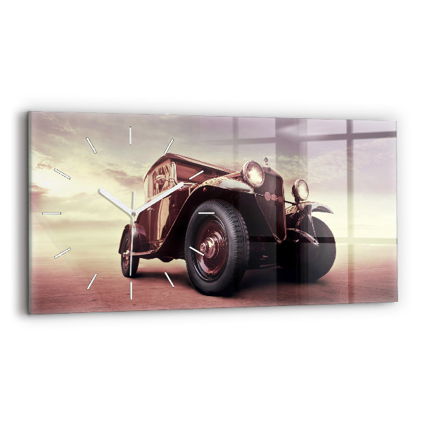 Horizontálne hodiny Auto v štýle vintage