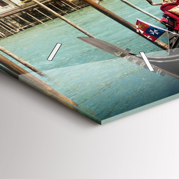 Horizontálne hodiny Gondoly Benátky Taliansko