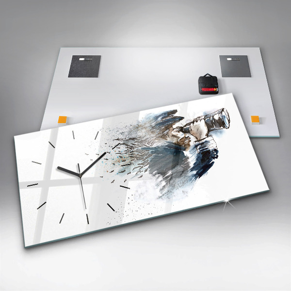 Horizontálne hodiny Kapitán lode s ďalekohľadom