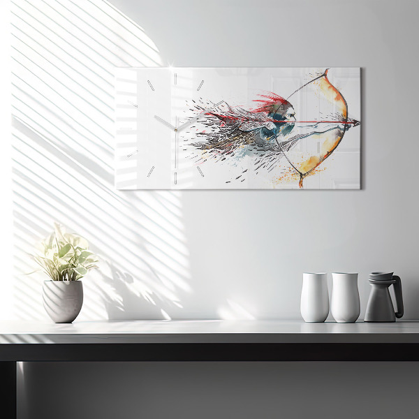 Horizontálne hodiny Bojovník počas lovu