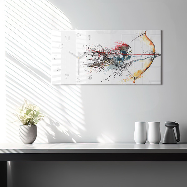 Horizontálne hodiny Bojovník počas lovu