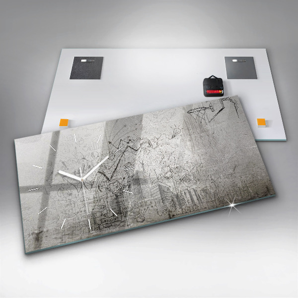 Horizontálne hodiny Náčrt mesta