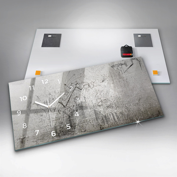 Horizontálne hodiny Náčrt mesta