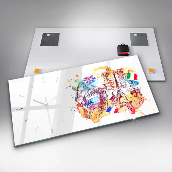 Horizontálne hodiny Atraktívne krajiny sveta