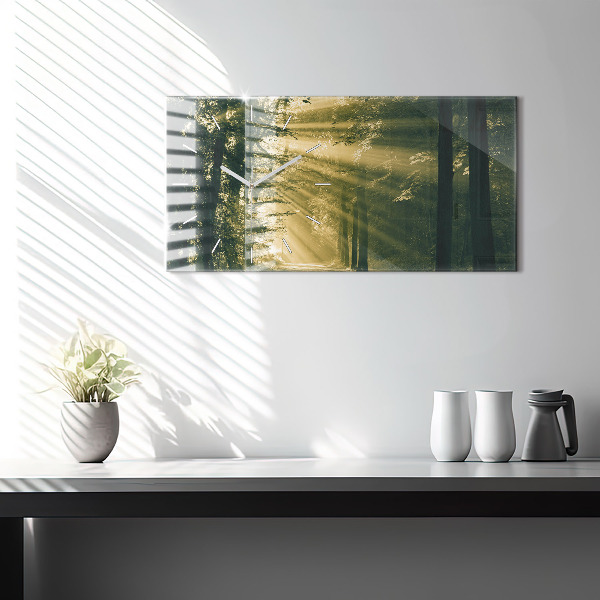 Horizontálne hodiny Lesné slnečné lúče