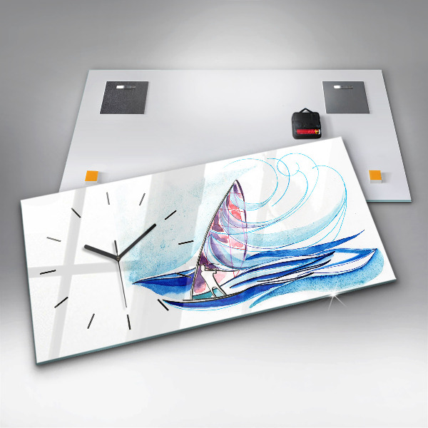 Horizontálne hodiny Surfová doska