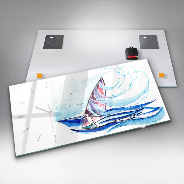 Horizontálne hodiny Surfová doska