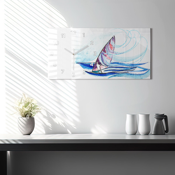 Horizontálne hodiny Surfová doska