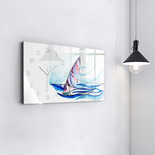 Horizontálne hodiny Surfová doska