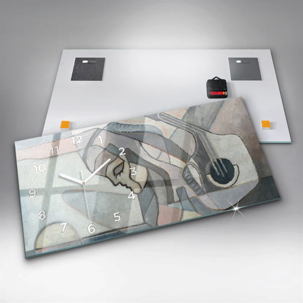 Horizontálne hodiny Abstraktná maľba