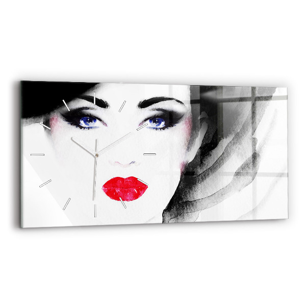 Horizontálne hodiny Portrét ženy