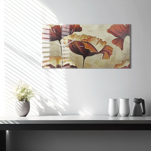 Horizontálne hodiny Maľované maky