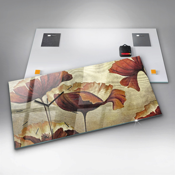 Horizontálne hodiny Maľované maky