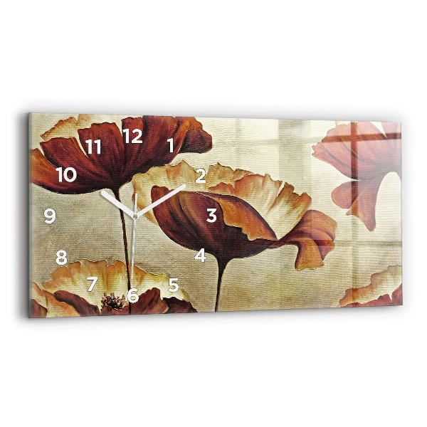 Horizontálne hodiny Maľované maky