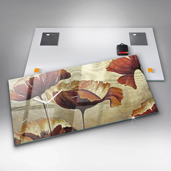 Horizontálne hodiny Maľované maky