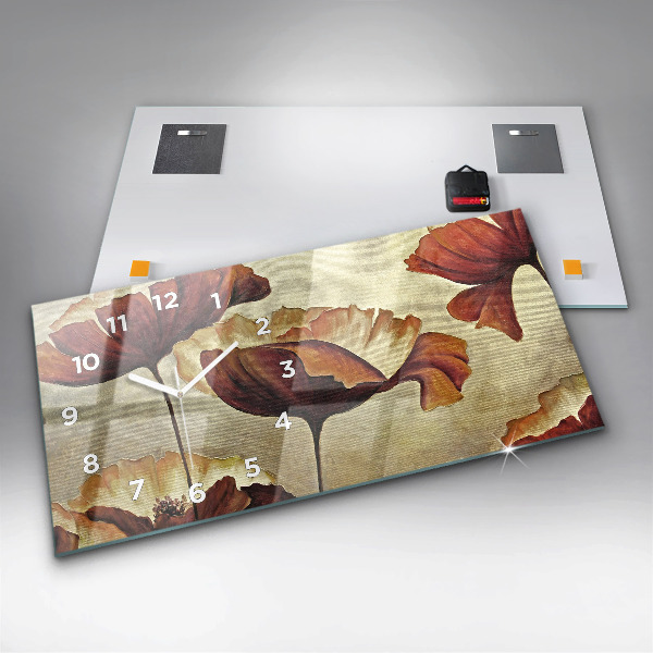 Horizontálne hodiny Maľované maky
