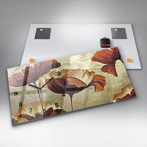 Horizontálne hodiny Maľované maky