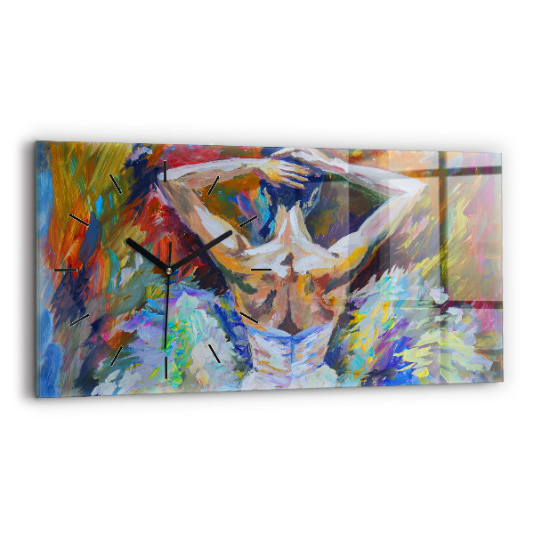 Horizontálne hodiny Maľovaná baletka