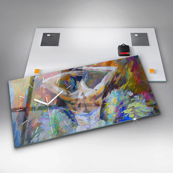 Horizontálne hodiny Maľovaná baletka