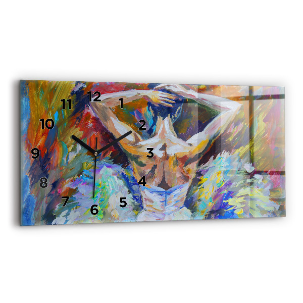 Horizontálne hodiny Maľovaná baletka