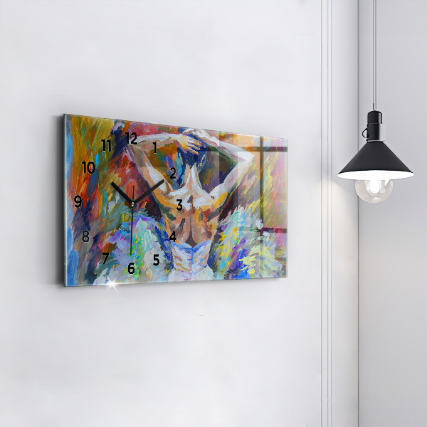 Horizontálne hodiny Maľovaná baletka