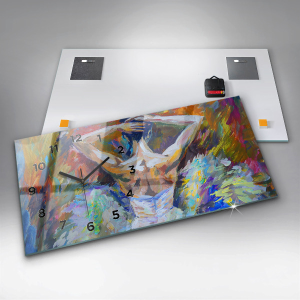 Horizontálne hodiny Maľovaná baletka