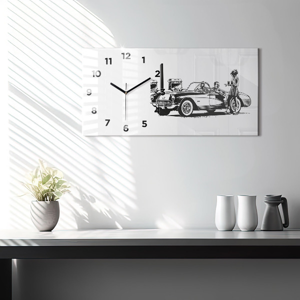 Horizontálne hodiny Retro ilustrácie