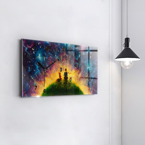 Horizontálne hodiny Abstrakt Malý princ