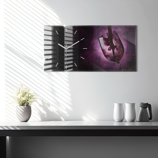 Horizontálne hodiny Pohár na víno