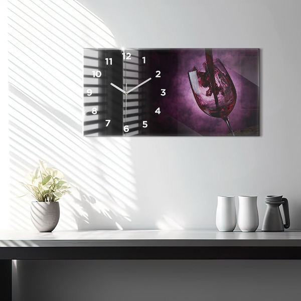 Horizontálne hodiny Pohár na víno