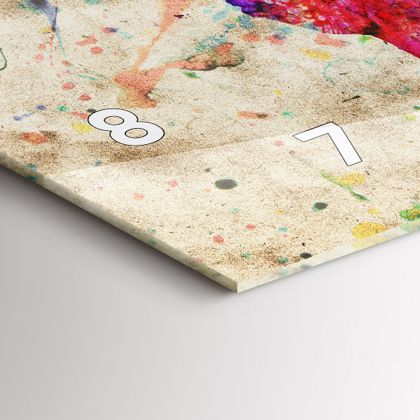 Horizontálne hodiny Farebná mapa sveta