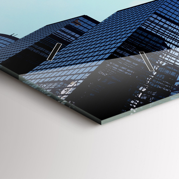 Horizontálne hodiny Lietadlo nad budovami