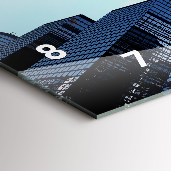 Horizontálne hodiny Lietadlo nad budovami