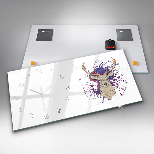Horizontálne hodiny Jeleň vektorové ilustrácie