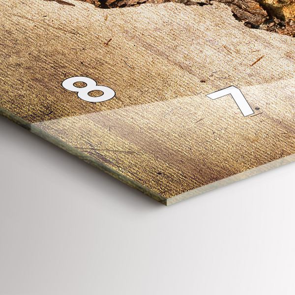 Horizontálne hodiny Vintage mapa sveta