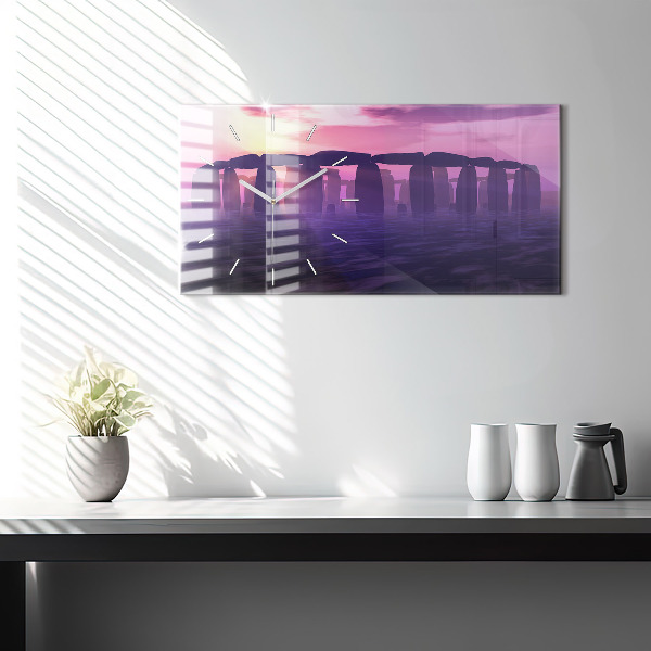 Horizontálne hodiny Západ slnka v Stonehenge