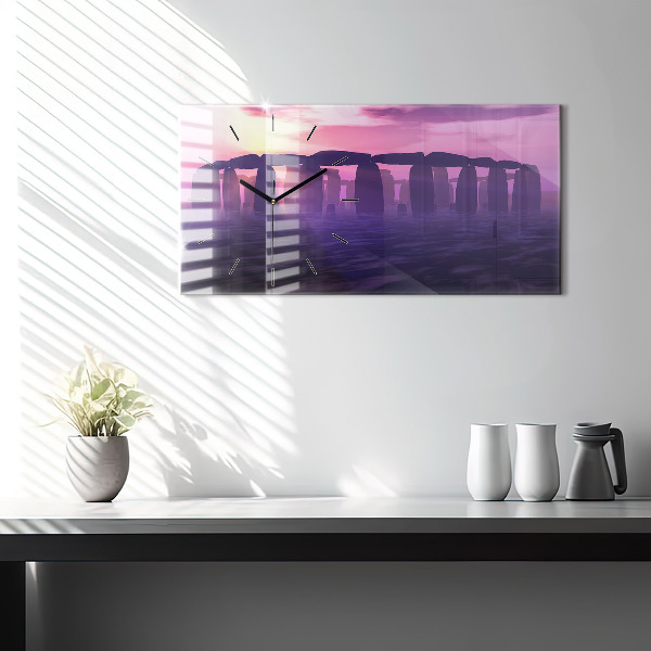 Horizontálne hodiny Západ slnka v Stonehenge