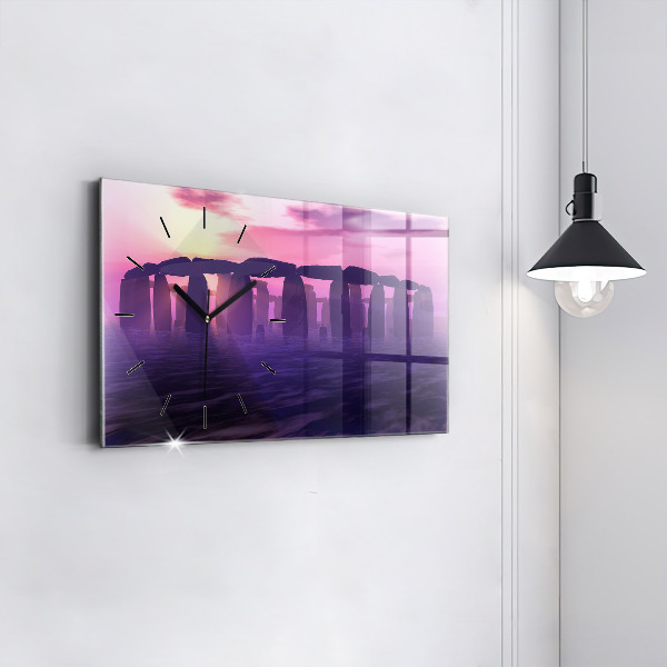 Horizontálne hodiny Západ slnka v Stonehenge