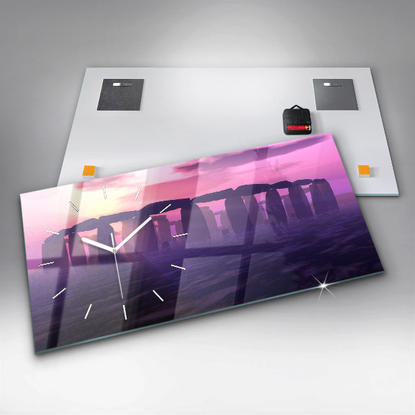 Horizontálne hodiny Západ slnka v Stonehenge