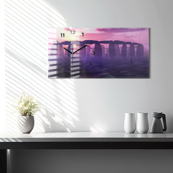 Horizontálne hodiny Západ slnka v Stonehenge