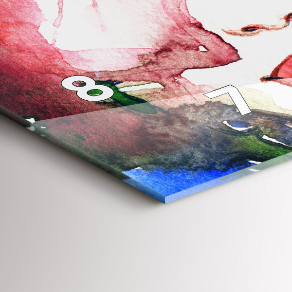 Horizontálne hodiny farebný portrét ženy