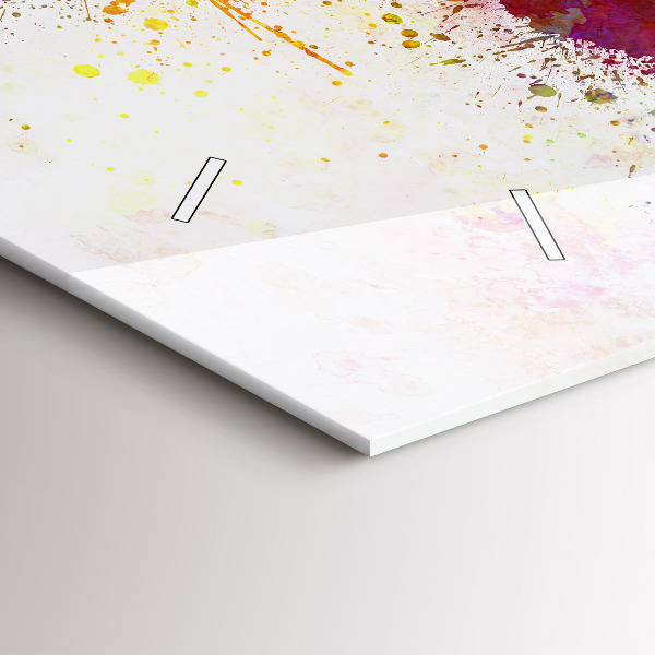 Horizontálne hodiny Akvarelová mapa sveta