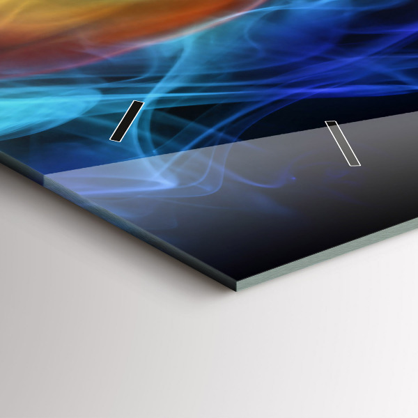 Horizontálne hodiny Abstraktné farebné čiary