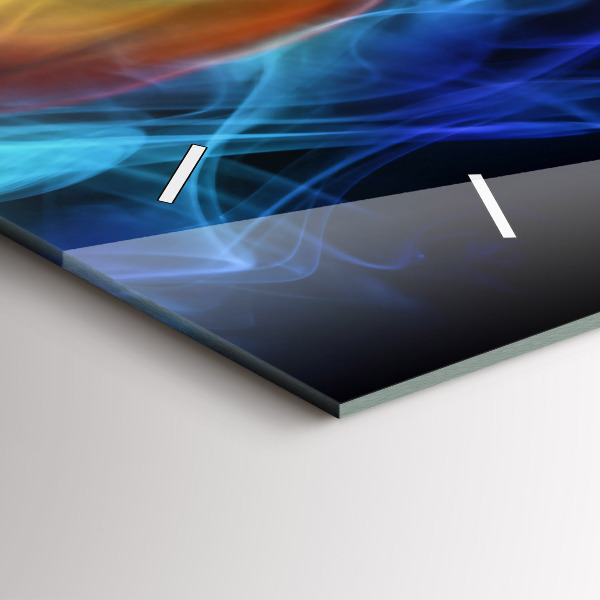 Horizontálne hodiny Abstraktné farebné čiary